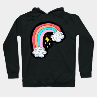 rainbow and stars by lisa casineau Hoodie